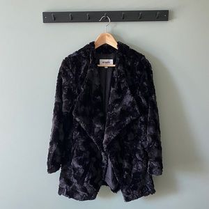 BB Dakota black faux fur coat